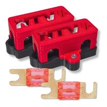 Kit 2 Porta Fusível Mini Faca Midi com Fusíveis 100 Amperes