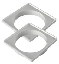 Kit 2 Porta Grelha Quadrado Branco 10x10 P/ Caixa Ralo Tigre Kit 2 Porta Grelha Quadrado Branco 10x10 P/ Caixa Ralo Tigre