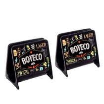 Kit 2 Porta Guardanapo para Restaurante Bar Estampado Lettering
