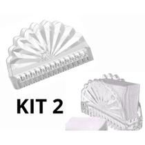 Kit 2 Porta Guardanapos Vidro Linha Luxo 12cm L'hermitage Kit 2 Porta Guardanapos Vidro Linha Luxo 12cm L'hermitage