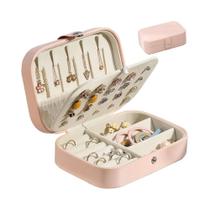 Kit 2 Porta Joias Retangular Médio Com Divisórias Portátil MS-13