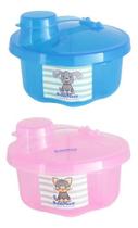 Kit 2 Porta Leite Em Pó 3 Divisórias Infantil Dosador