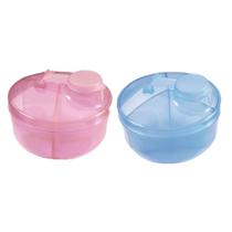 Kit 2 Porta Leite em Pó bebe 3 divisórias Dosador Porta Whey