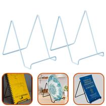 Kit 2 Porta Livros Expositor De Mesa Aramado Balcão Branco Kit 2 Porta Livros Expositor De Mesa Aramado Balcão Branco