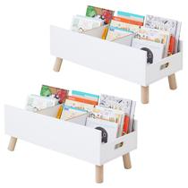 Kit 2 Porta Livros Revisteiro Infantil Pé Palito 60cm Branco - NIXXO