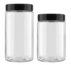 Kit 2 Porta Mantimento de Vidro para Café Grãos 1100ml 1600ml Kit 2 Porta Mantimento de Vidro para Café Grãos 1100ml 1600ml