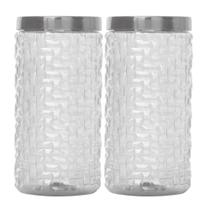 Kit 2 Porta Mantimentos Grande 2 Litros Pote Café E Açúcar Biscoito Organizador Cozinha Multiuso - Kit 2 Porta Mantimentos Grande 2 Litros Pote Café E Açúcar Biscoito Organizador Cozinha Multiuso -