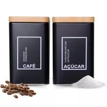 Kit 2 Porta Mantimentos Pote Grande Café e Açucar Decoração