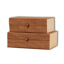 Kit 2 Porta Objetos Caixa Organizadora Bambu Retangular Ecologico Decoracao Organizacao