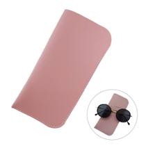 Kit 2 Porta Oculos de Sol Estojo para Oculos de Grau Capa Capinha de Oculos em Sintetico Rosa - Oculos20v