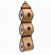 Kit 2 Porta Papel Higiênico Matelado Para 3 Rolos Decorativo