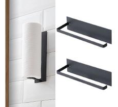 Kit 2 Porta Papel Toalha Multiuso Ferro Suporte Para Cozinha Kit 2 Porta Papel Toalha Multiuso Ferro Suporte Para Cozinha