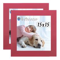 Kit 2 Porta Retrado Molduras 15x15 Rosa