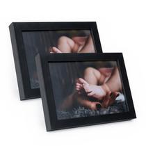 Kit 2 Porta Retrato 15x21 C/ Vidro Fotografia Decorações De Mesa e Parede Moldura Para Casa Fotos Família Namorados