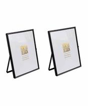 Kit 2 Porta Retrato em Metal e Vidro para Foto 15x20 Preto Kit 2 Porta Retrato em Metal e Vidro para Foto 15x20 Preto