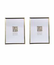 kit 2 Porta Retrato Metal Vidro 15x20 Moldura Dourado Fosco kit 2 Porta Retrato Metal Vidro 15x20 Moldura Dourado Fosco