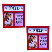 kit 2 Porta retrato presente dia das mães moldura foto decoração grande