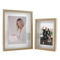 Kit 2 Porta Retratos Foto 10x15 e 15x20 MDF Moldura Profunda Kit 2 Porta Retratos Foto 10x15 e 15x20 MDF Moldura Profunda