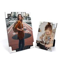 Kit 2 Porta Retratos Foto 10x15 e 15x20 Prata Clip Metálico Kit 2 Porta Retratos Foto 10x15 e 15x20 Prata Clip Metálico