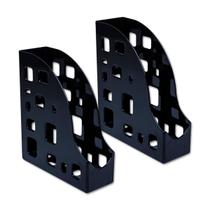 Kit 2 Porta revista e organizador de objetos multiuso Dellocolor Preto