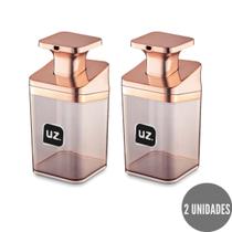 Kit 2 Porta Sabonete Sabão Liquido Slin Rose Banheiro
