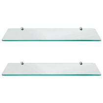 Kit 2 Porta Shampoo De Vidro Incolor 30x10 Com Acessórios Kit 2 Porta Shampoo De Vidro Incolor 30x10 Com Acessórios