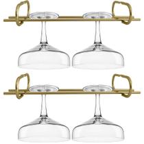 Kit 2 Porta Taças 25cm Dourado Suporte Suspenso Aramado Organizadores Duller Kit 2 Porta Taças 25cm Dourado Suporte Suspenso Aramado Organizadores Duller
