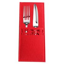 Kit 2 Porta Talher De Natal Para Mesa Posta Boneco De Neve Kit 2 Porta Talher De Natal Para Mesa Posta Boneco De Neve