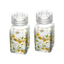 Kit 2 Porta Temperos Vidro Limão Siciliano Saleiro 70ml Kit 2 Porta Temperos Vidro Limão Siciliano Saleiro 70ml