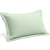 Kit 2 Porta Travesseiro Lavive Plaza Micro Percal 200 Fios Matelassê em Pastilha Costurado Capa 50 x 70cm Cor:Verde Malv