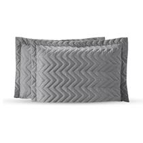 Kit 2 Porta Travesseiros 55cm X 75cm Liso Matelado Zig Zag Kit 2 Porta Travesseiros 55cm X 75cm Liso Matelado Zig Zag