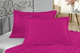 Kit 2 Porta Travesseiros Liso Malha 100% Algodão Resistente Pink