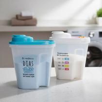 Kit 2 Portasabão Recipiente Para Sabão Em Pó Lavanderia