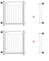 Kit 2 Portões Pet Portátil 69cm Cerca De Segurança Para Cães Kit 2 Portões Pet Portátil 69cm Cerca De Segurança Para Cães
