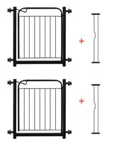 Kit 2 Portões Pet Portátil 69cm Cerca De Segurança Para Cães