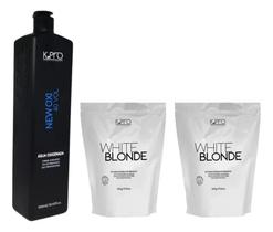 Kit 2 Pós White Blond 500g e Oxi 40 Volumes 900ml Kpro