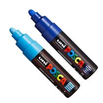 Kit 2 Posca PC-7M Azul Claro e Azul Escuro 4.5-5.5mm Uniball Kit 2 Posca PC-7M Azul Claro e Azul Escuro 4.5-5.5mm Uniball