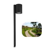 Kit 2 Poste Jardim 40cm Tubo Dicroica Mr16 Cúpula Redondo Externa Chácara, Sitio e Condomínio