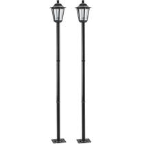 Kit 2 Postes para Jardim Preto 1,71cm Bivolt Externo Alumínio Retrô Luminárias Kit 2 Postes para Jardim Preto 1,71cm Bivolt Externo Alumínio Retrô Luminárias