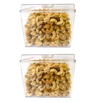 Kit 2 Pote 3,3 Litros Acrílico para Mantimentos e Cereais