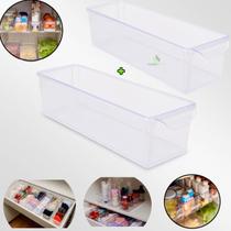 Kit 2 Pote Acrílico Organizadores de Geladeira ML