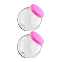 Kit 2 Pote Baleiro Plástico 1,2LT Multiuso Organizador Tampa de Rosca