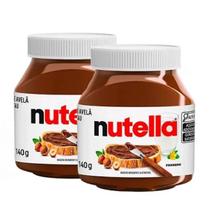 Kit 2 Pote Creme de Avelã Com Cacau Nutella Ferrero 140g Kit 2 Pote Creme de Avelã Com Cacau Nutella Ferrero 140g