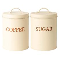 Kit 2 Pote De Biscoitos Bolacha Torrada Rustico Luxo Cantinho Café Lata Aço Inox