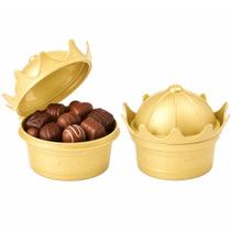 Kit 2 Pote de Lembrança Coroa Princesa p/ Festa Infantil Dourado Kit 2 Pote de Lembrança Coroa Princesa p/ Festa Infantil Dourado