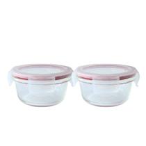 Kit 2 Pote De Vidro Hermético Redondo Com Tampa Lock Marmita Fit 400ml Kit 2 Pote De Vidro Hermético Redondo Com Tampa Lock Marmita Fit 400ml