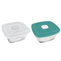 Kit 2 Pote de Vidro Marinex Facilita Vap 1L Quadrado Nadir