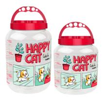 KIT 2 Pote Grande Ração Gato 3.6 e 2.2L com Alça KIT 2 Pote Grande Ração Gato 3.6 e 2.2L com Alça