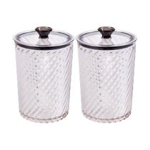 Kit 2 Pote Hermético 1,8LT Acrílico Twist Mantimentos Cozinha Kit 2 Pote Hermético 1,8LT Acrílico Twist Mantimentos Cozinha