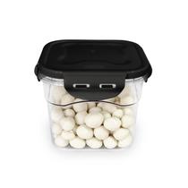 Kit 2 Pote Hermético Acrílico Tampa com Trava Quadrado Porta Mantimento 1 L Kit 2 Pote Hermético Acrílico Tampa com Trava Quadrado Porta Mantimento 1 L